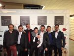 Fotografía de Juanjo Llorens, José Luis Sixto, Aitor Arozamena, Alberto Frías, Pedro Víllora, Alejandro de Los Santos y David Tortosa en photocall de la 8ª edición de los Premios Teatro Musical en Madrid