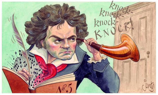 Caricatura de Beethoven